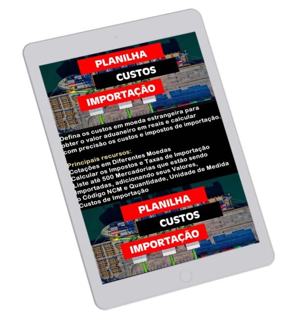 Planilha de Custos de Importação - Image 2