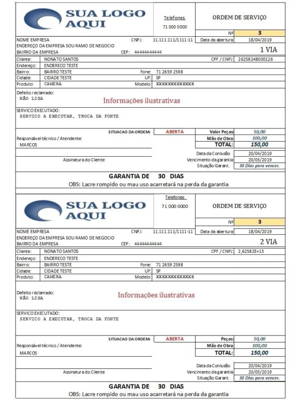 Planilha Ordem de Serviço para Assistência - Image 4