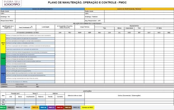 Planilha PMOC Ar-Condicionado - Imagem 2