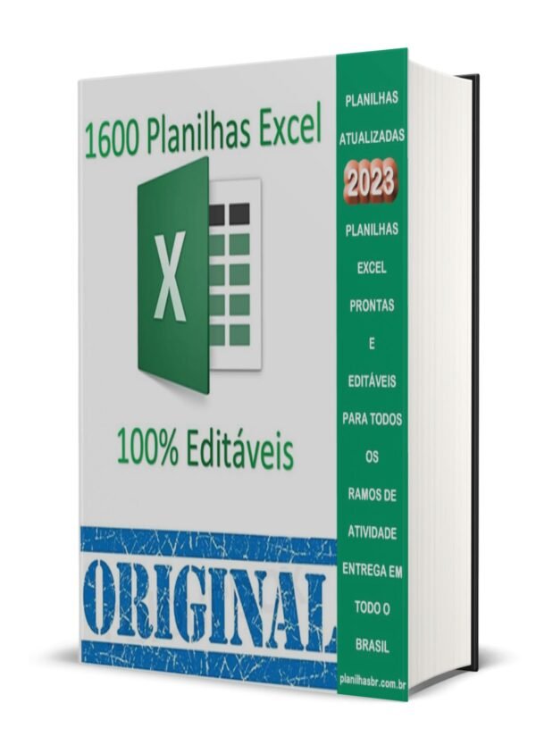 Kit 1.600 Planilhas Excel Editáveis